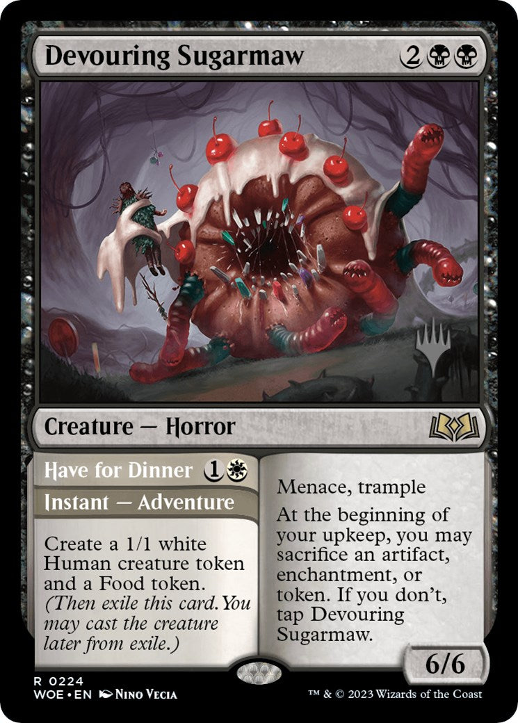 Devouring Sugarmaw // Have for Dinner(Promo Pack) [Wilds of Eldraine Promos] | PLUS EV GAMES 