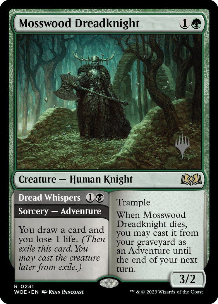 Mosswood Dreadknight // Dread Whispers (Promo Pack) [Wilds of Eldraine Promos] | PLUS EV GAMES 