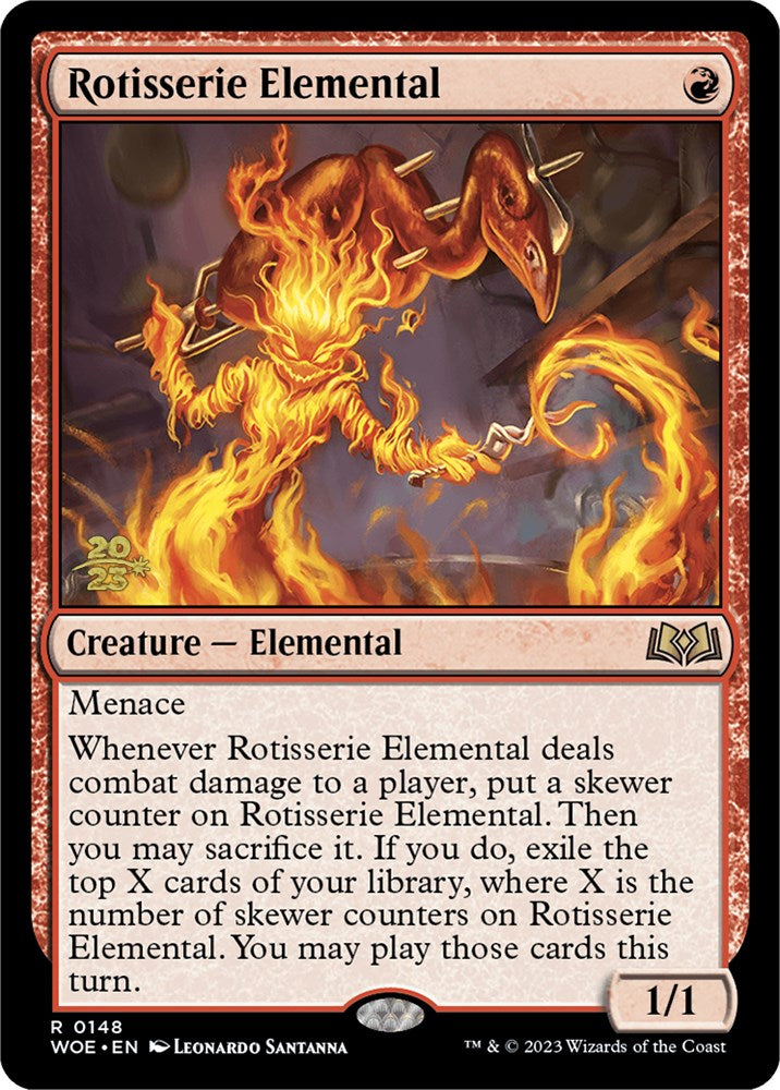 Rotisserie Elemental [Wilds of Eldraine Prerelease Promos] | PLUS EV GAMES 