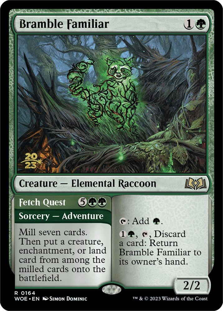 Bramble Familiar // Fetch Quest [Wilds of Eldraine Prerelease Promos] | PLUS EV GAMES 