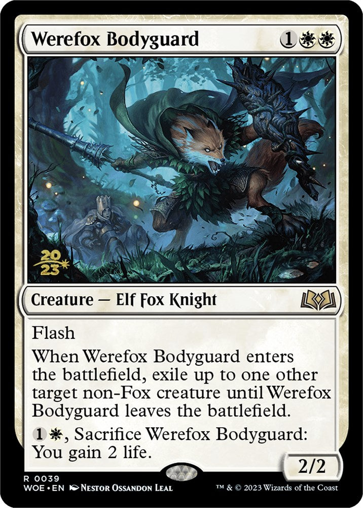 Werefox Bodyguard [Wilds of Eldraine Prerelease Promos] | PLUS EV GAMES 