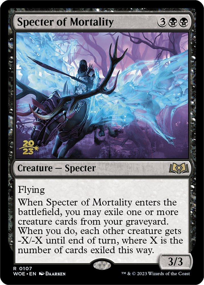 Specter of Mortality [Wilds of Eldraine Prerelease Promos] | PLUS EV GAMES 