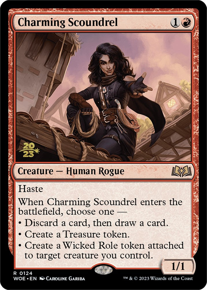 Charming Scoundrel [Wilds of Eldraine Prerelease Promos] | PLUS EV GAMES 