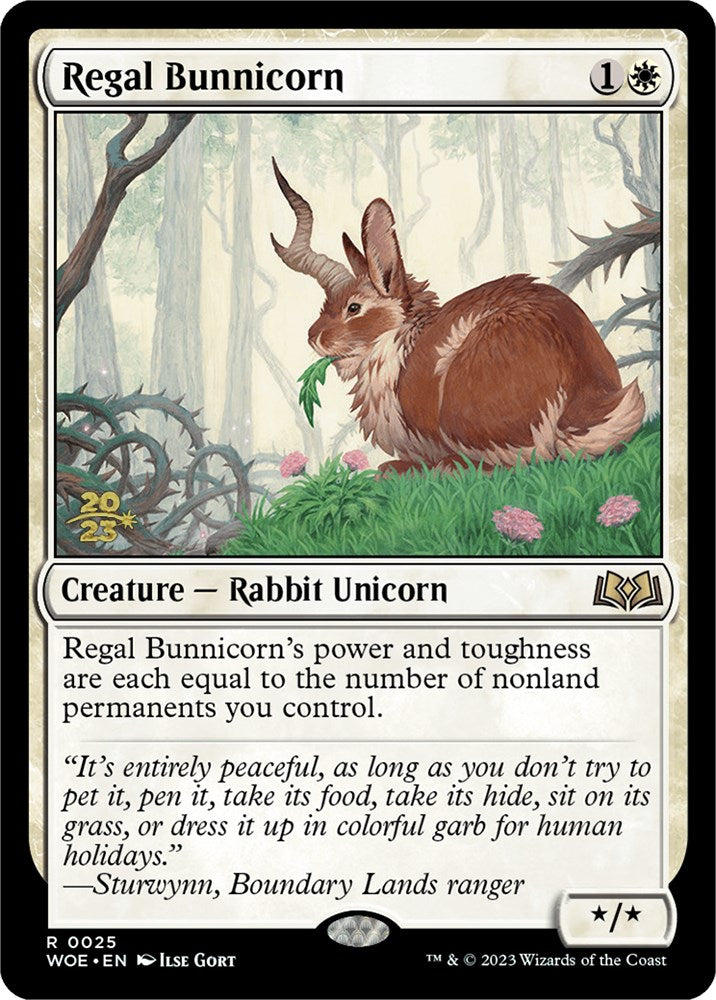 Regal Bunnicorn [Wilds of Eldraine Prerelease Promos] | PLUS EV GAMES 