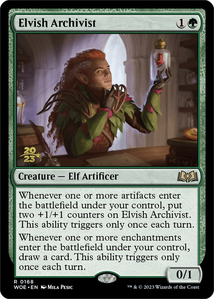 Elvish Archivist [Wilds of Eldraine Prerelease Promos] | PLUS EV GAMES 