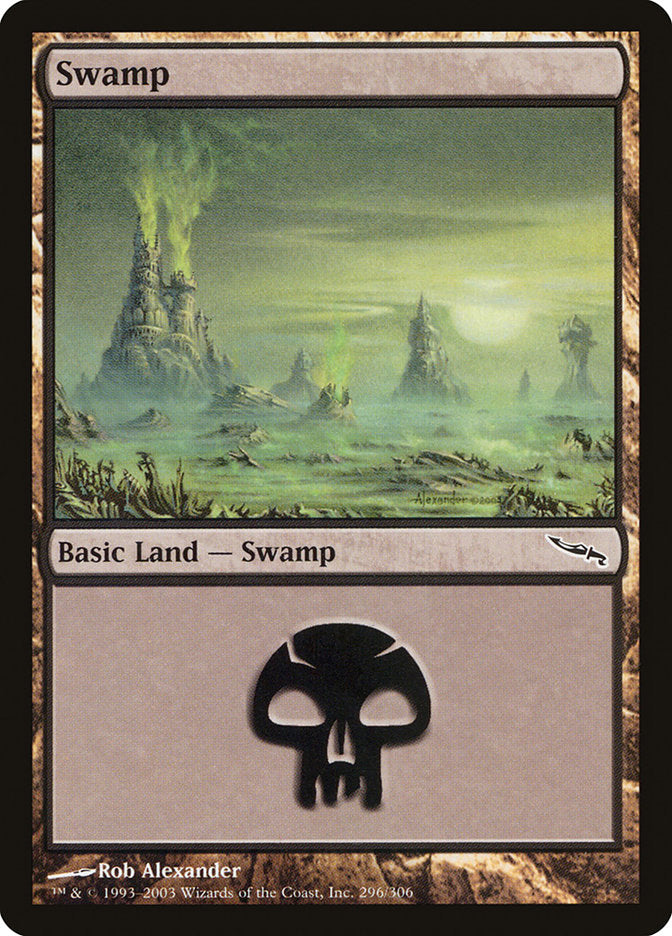 Swamp (296) [Mirrodin] | PLUS EV GAMES 