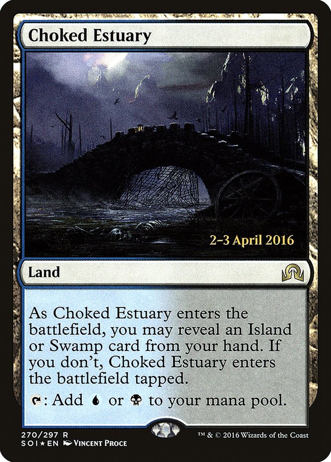 Choked Estuary [Shadows over Innistrad Prerelease Promos] | PLUS EV GAMES 