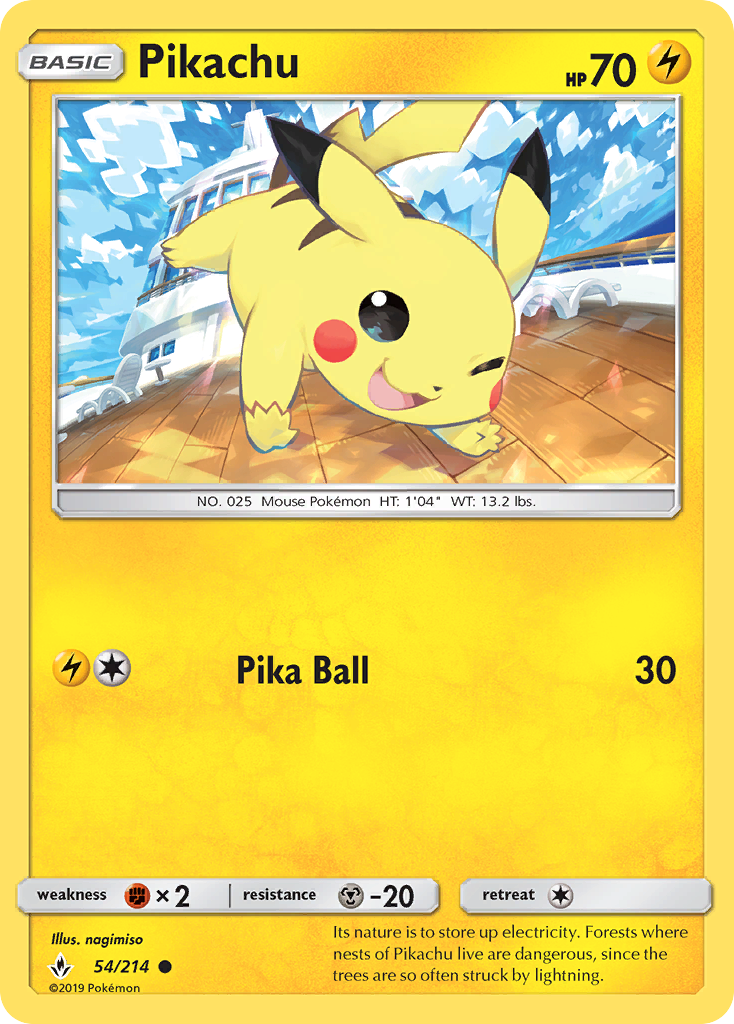 Pikachu (54/214) [Sun & Moon: Unbroken Bonds] | PLUS EV GAMES 