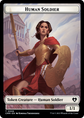 Human Soldier // Elemental (0025) Double-Sided Token [Commander Masters Tokens] | PLUS EV GAMES 