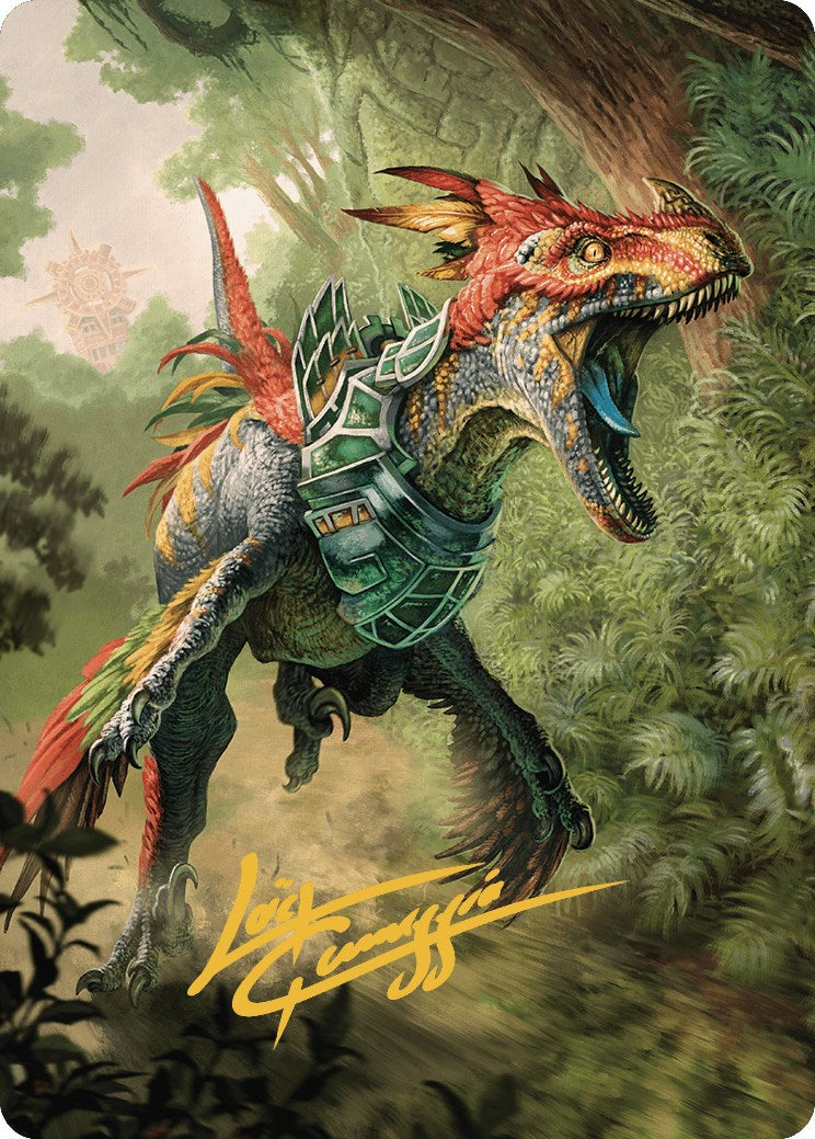 Dinosaur Token Art Card (Gold-Stamped Signature) [The Lost Caverns of Ixalan Art Series] | PLUS EV GAMES 