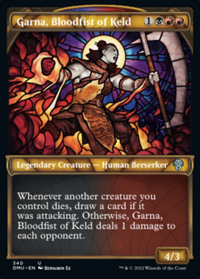 Garna, Bloodfist of Keld (Showcase Textured) [Dominaria United] | PLUS EV GAMES 