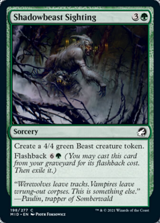 Shadowbeast Sighting [Innistrad: Midnight Hunt] | PLUS EV GAMES 