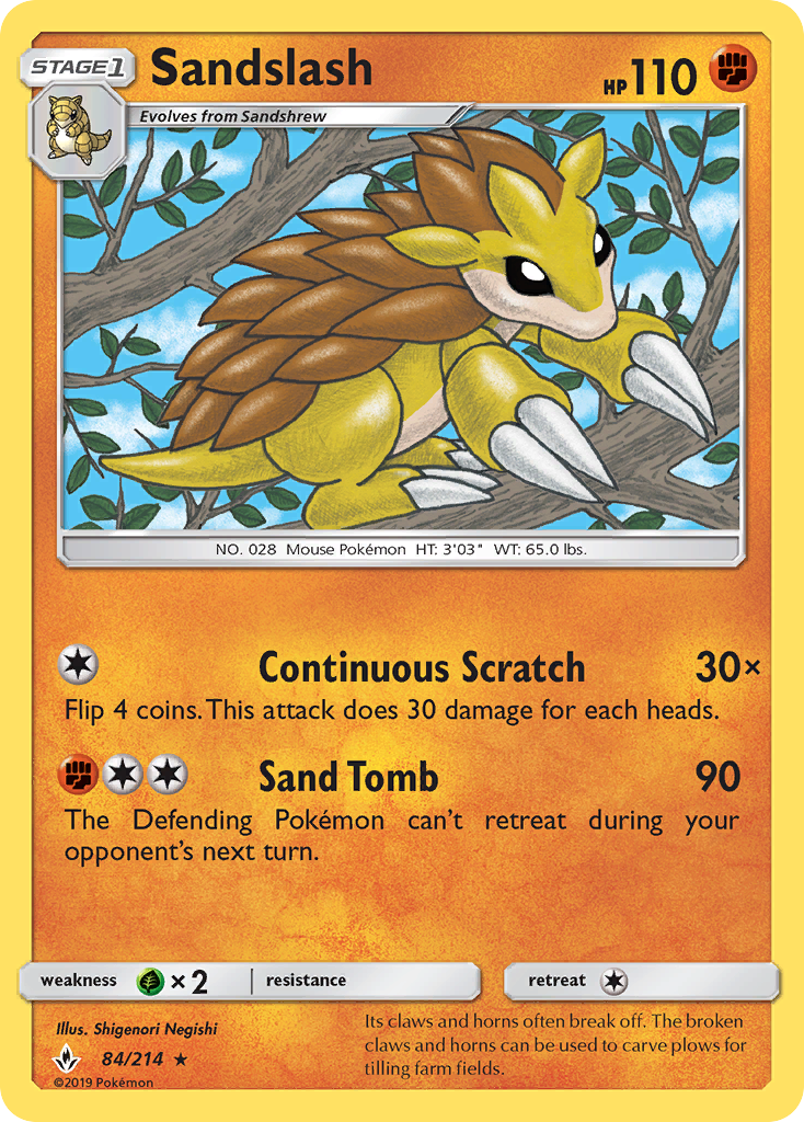 Sandslash (84/214) [Sun & Moon: Unbroken Bonds] | PLUS EV GAMES 