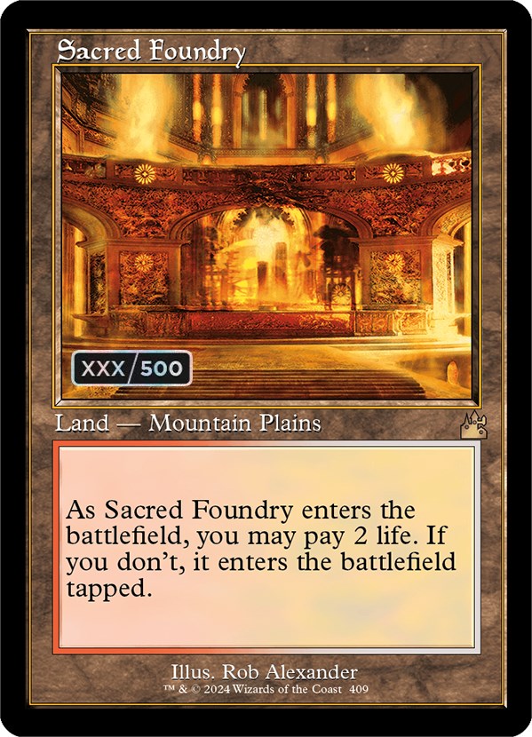 Sacred Foundry (Retro) (Serialized) [Ravnica Remastered] | PLUS EV GAMES 