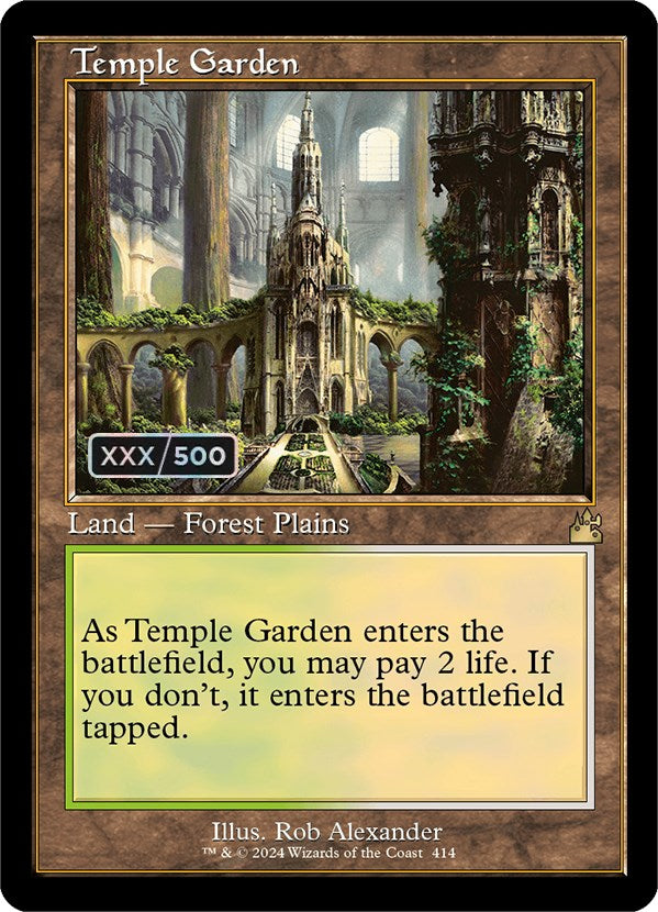 Temple Garden (Retro) (Serialized) [Ravnica Remastered] | PLUS EV GAMES 