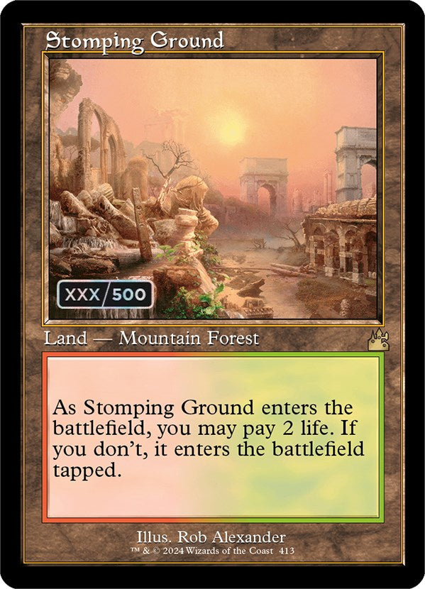 Stomping Ground (Retro) (Serialized) [Ravnica Remastered] | PLUS EV GAMES 