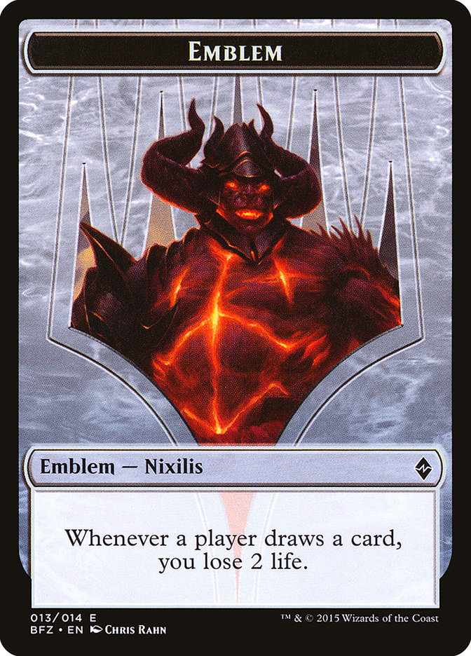 Ob Nixilis Reignited Emblem [Battle for Zendikar Tokens] | PLUS EV GAMES 