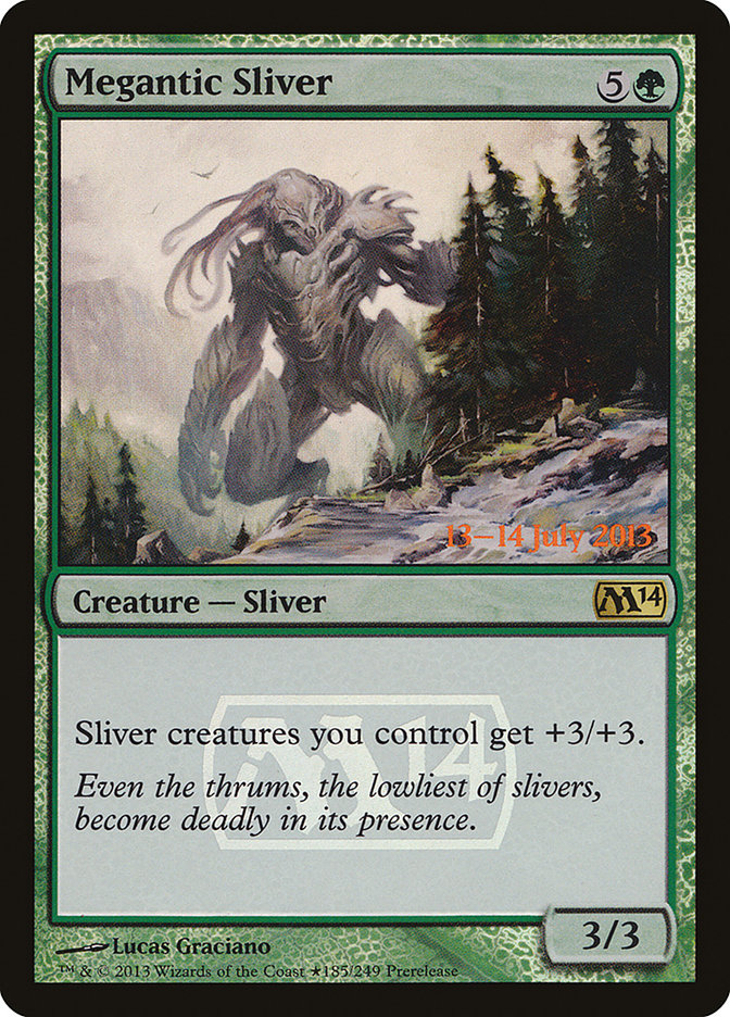 Megantic Sliver [Magic 2014 Prerelease Promos] | PLUS EV GAMES 