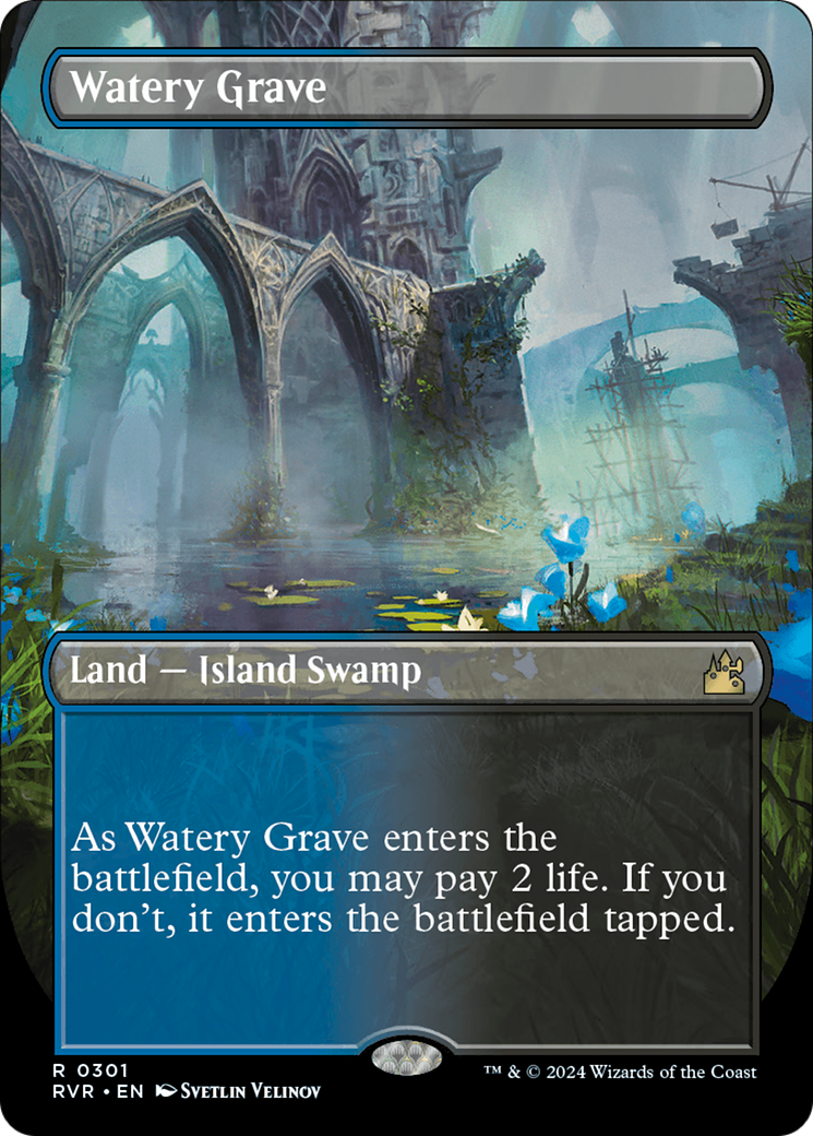 Watery Grave (Borderless) [Ravnica Remastered] | PLUS EV GAMES 