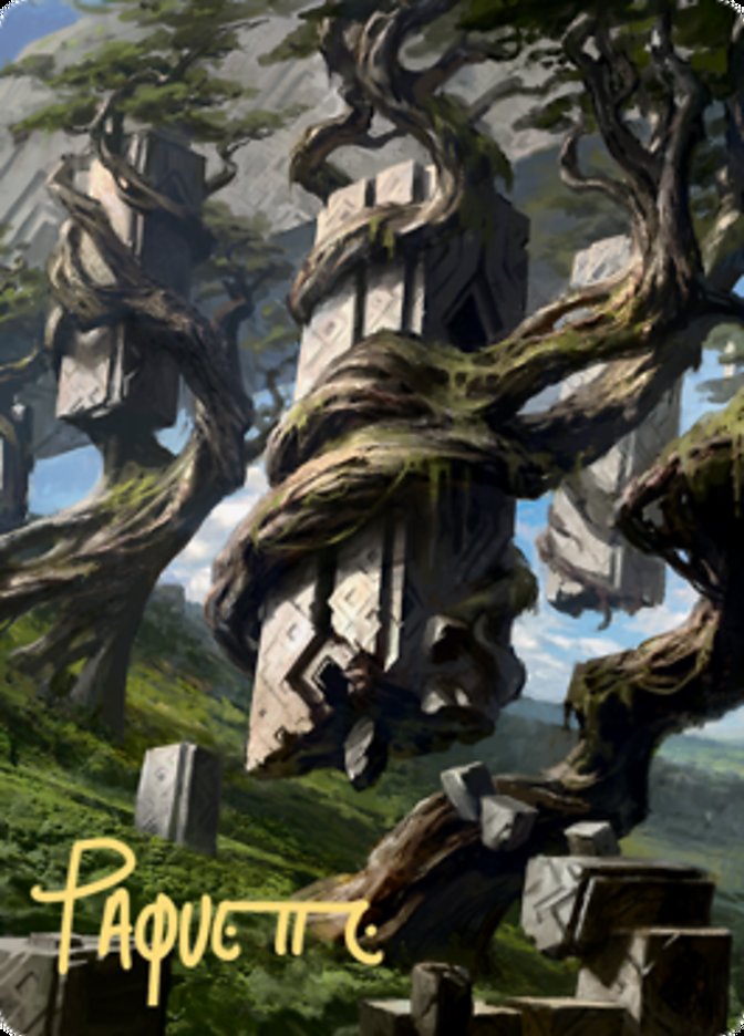 Forest 2 Art Card (Gold-Stamped Signature) [Zendikar Rising Art Series] | PLUS EV GAMES 