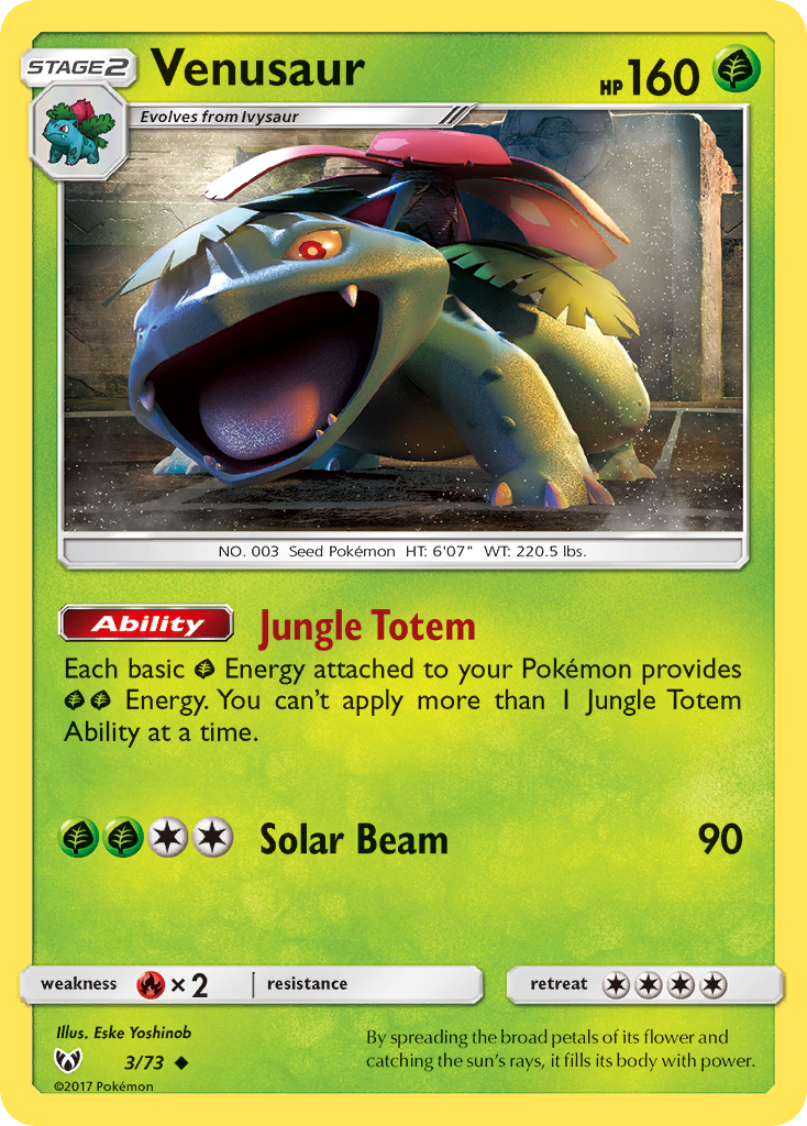 Venusaur (3/73) [Sun & Moon: Shining Legends] | PLUS EV GAMES 