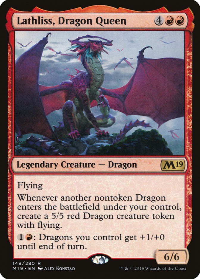 Lathliss, Dragon Queen [Core Set 2019] | PLUS EV GAMES 