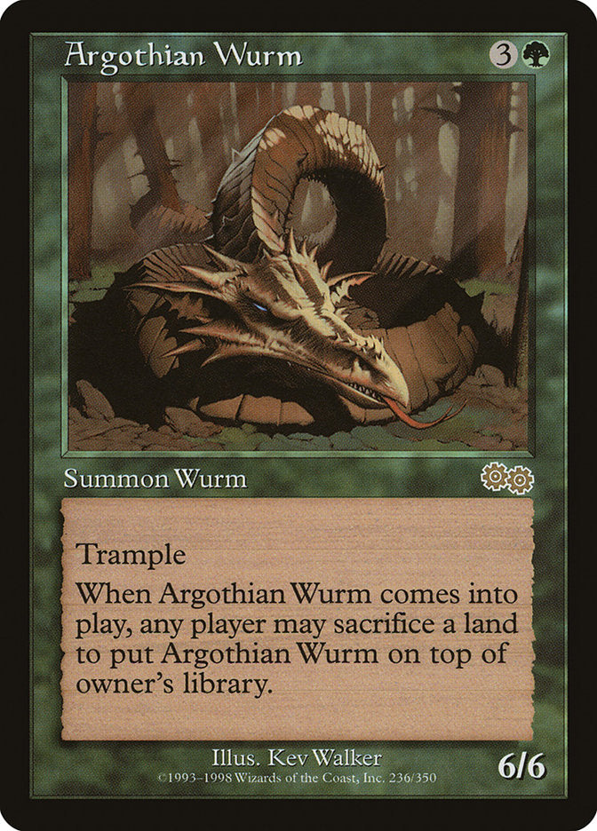 Argothian Wurm [Urza's Saga] | PLUS EV GAMES 