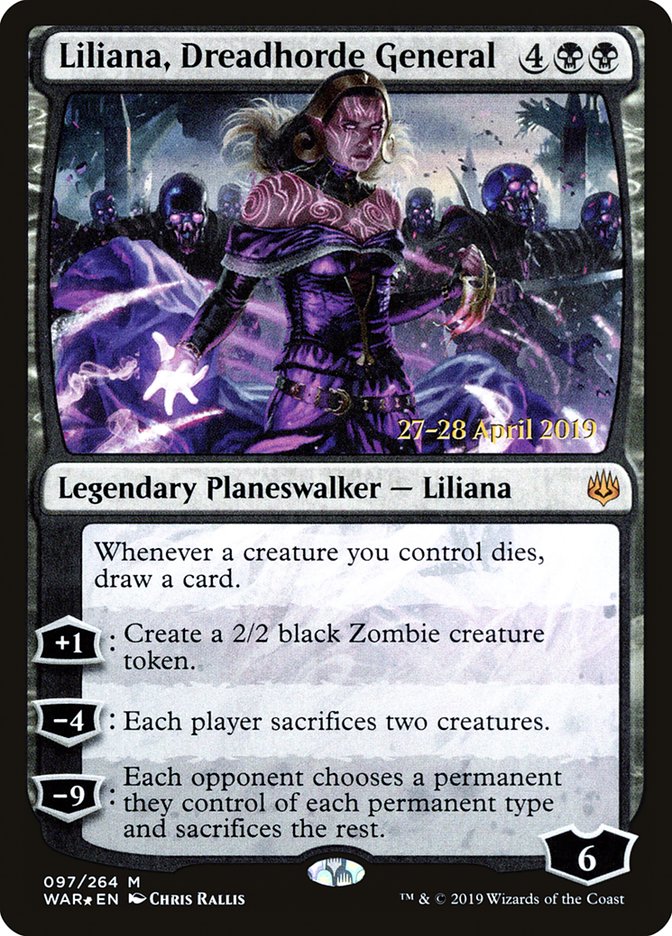 Liliana, Dreadhorde General  [War of the Spark Prerelease Promos] | PLUS EV GAMES 