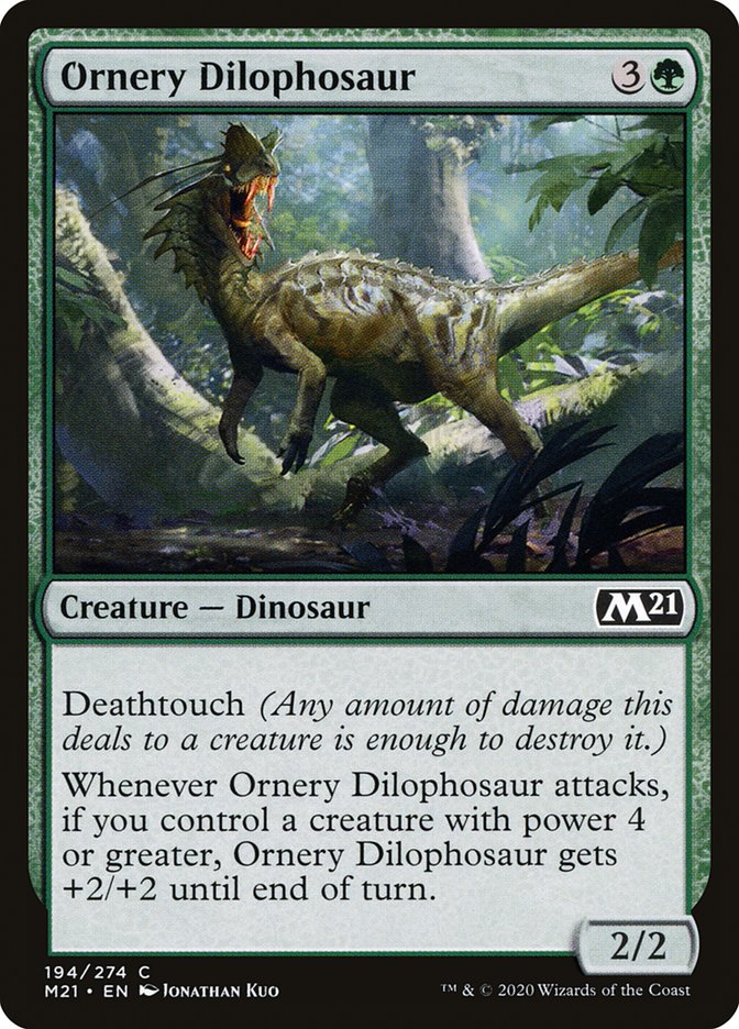 Ornery Dilophosaur [Core Set 2021] | PLUS EV GAMES 