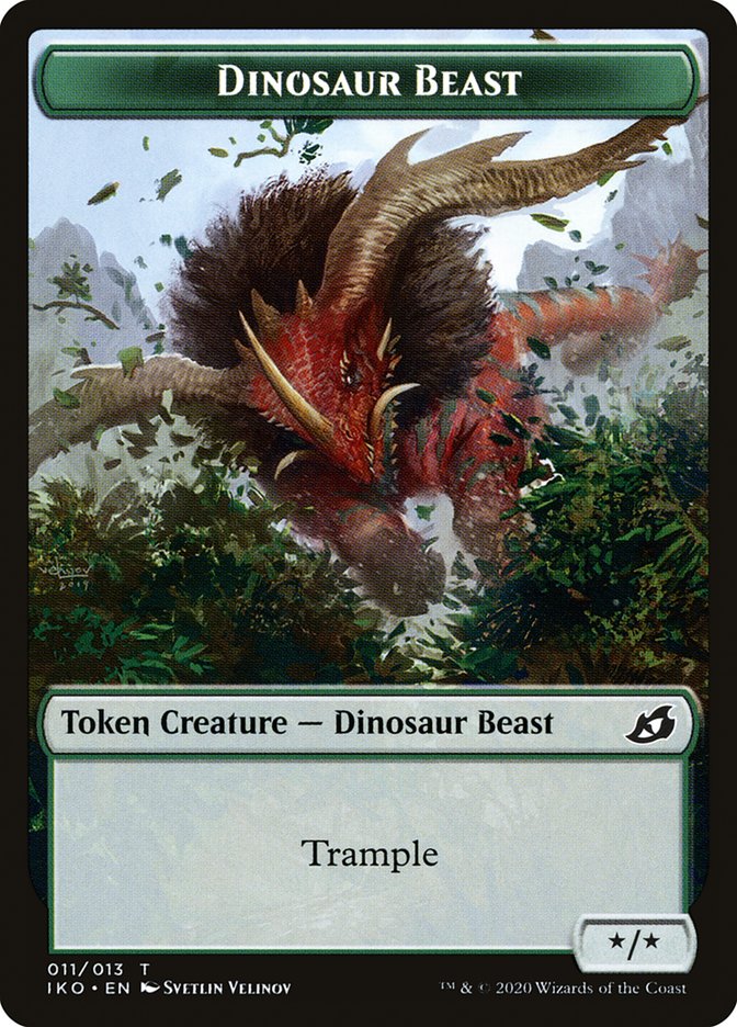 Dinosaur Beast [Ikoria: Lair of Behemoths Tokens] | PLUS EV GAMES 