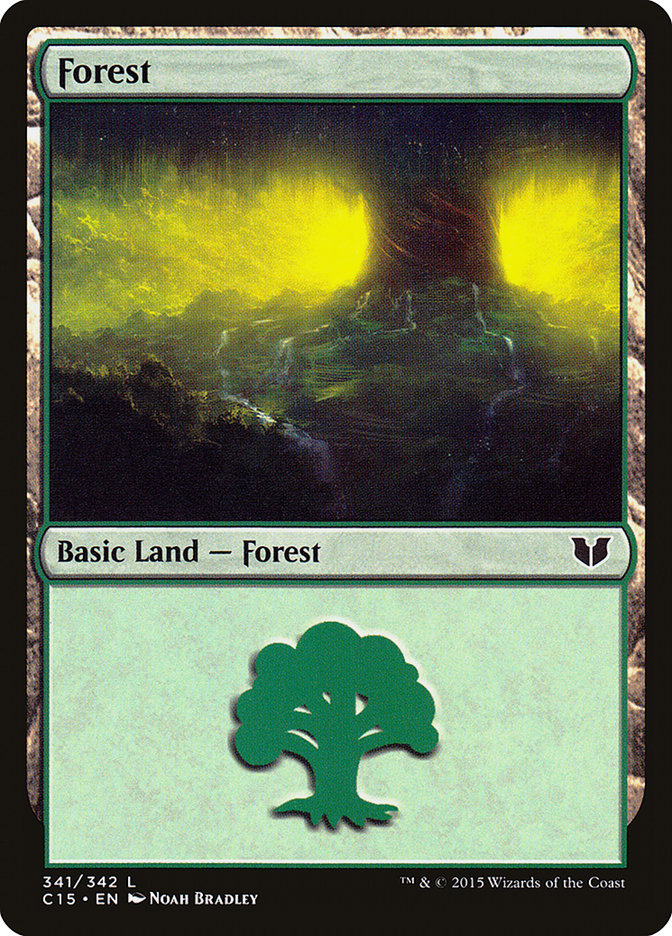 Forest (341) [Commander 2015] | PLUS EV GAMES 