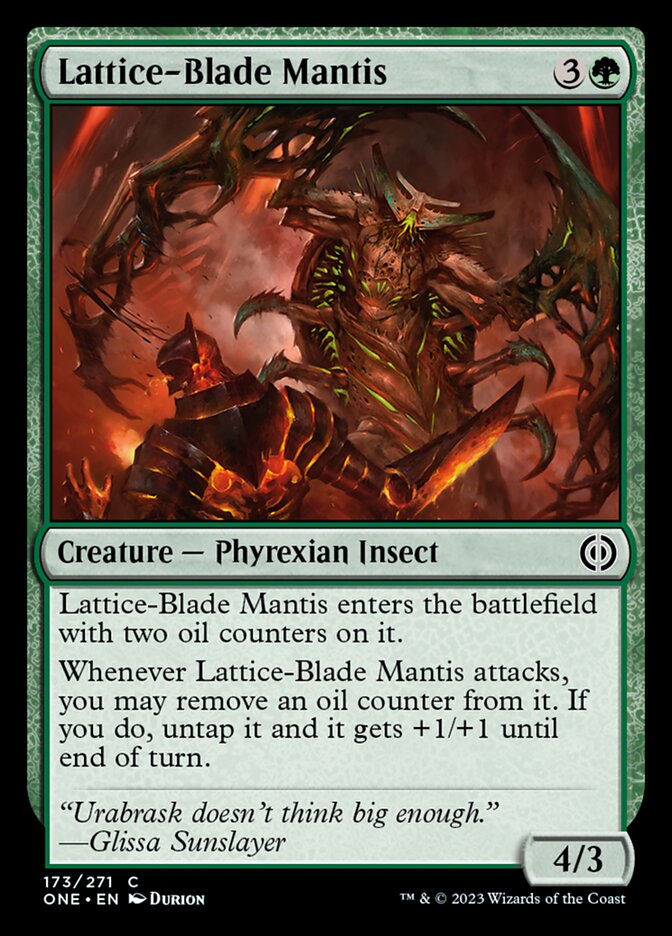 Lattice-Blade Mantis [Phyrexia: All Will Be One] | PLUS EV GAMES 