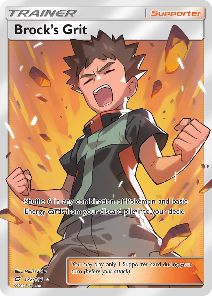 Brock's Grit (172/181) [Sun & Moon: Team Up] | PLUS EV GAMES 