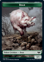 Insect // Boar Double-sided Token [Innistrad: Crimson Vow Tokens] | PLUS EV GAMES 