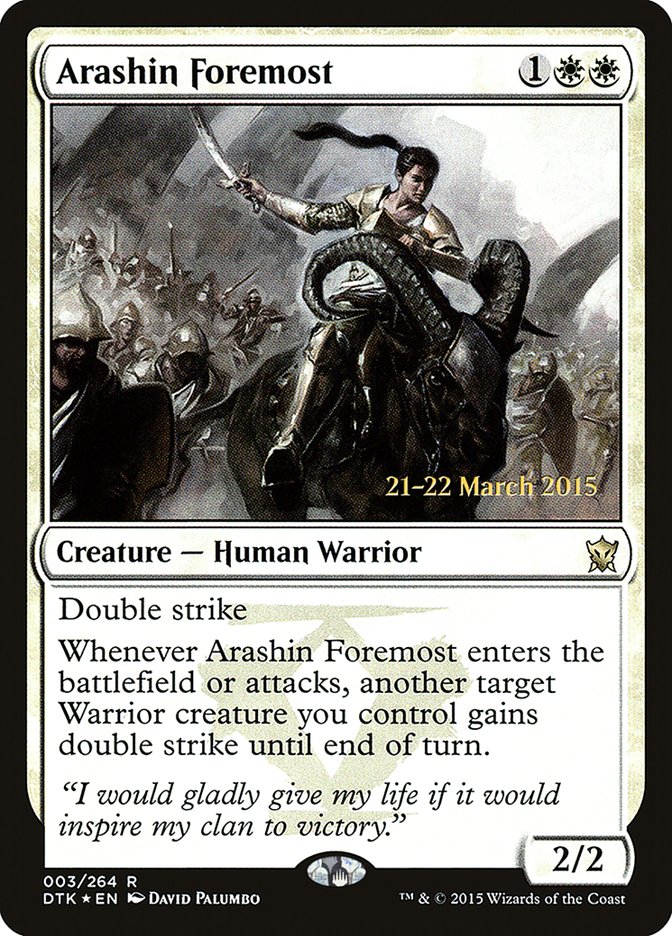 Arashin Foremost  [Dragons of Tarkir Prerelease Promos] | PLUS EV GAMES 