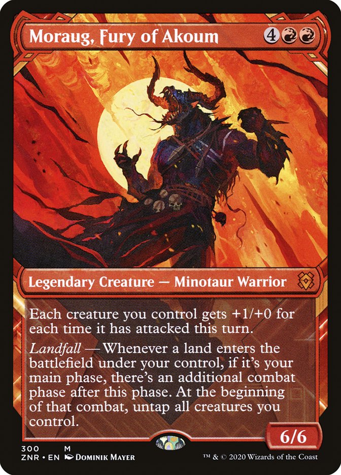 Moraug, Fury of Akoum (Showcase) [Zendikar Rising Extended Art] | PLUS EV GAMES 