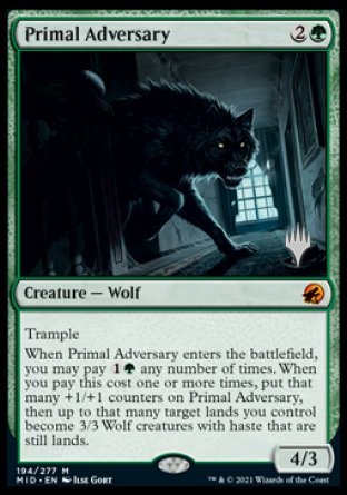 Primal Adversary (Promo Pack) [Innistrad: Midnight Hunt Promos] | PLUS EV GAMES 