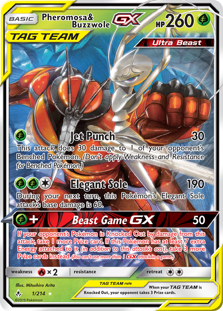 Pheromosa & Buzzwole GX (1/214) [Sun & Moon: Unbroken Bonds] | PLUS EV GAMES 