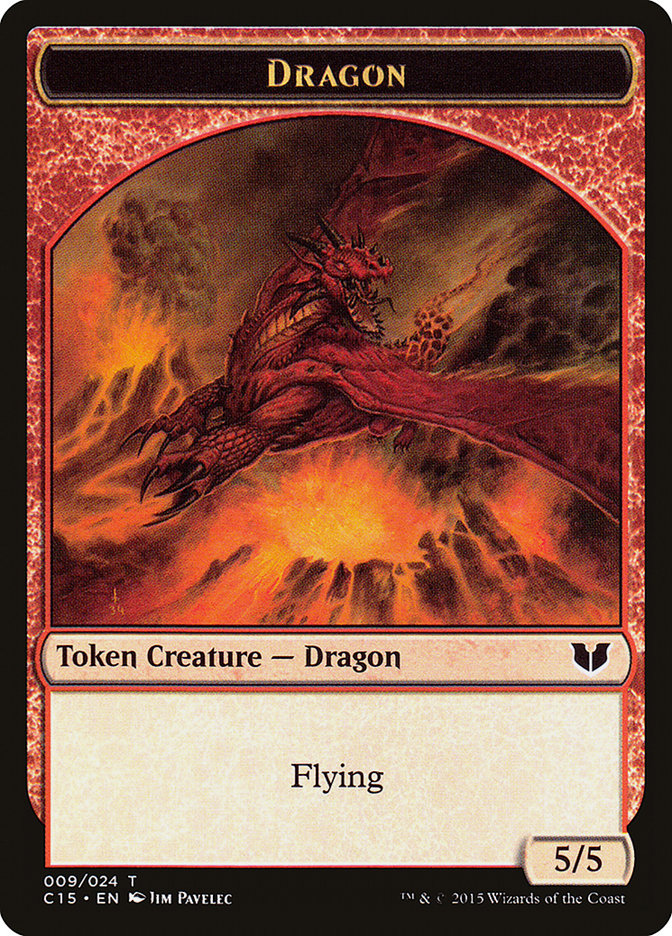 Dragon // Dragon Double-Sided Token [Commander 2015 Tokens] | PLUS EV GAMES 