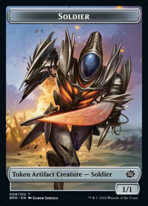 Powerstone // Soldier (008) Double-Sided Token [The Brothers' War Tokens] | PLUS EV GAMES 