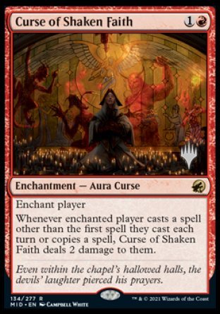 Curse of Shaken Faith (Promo Pack) [Innistrad: Midnight Hunt Promos] | PLUS EV GAMES 