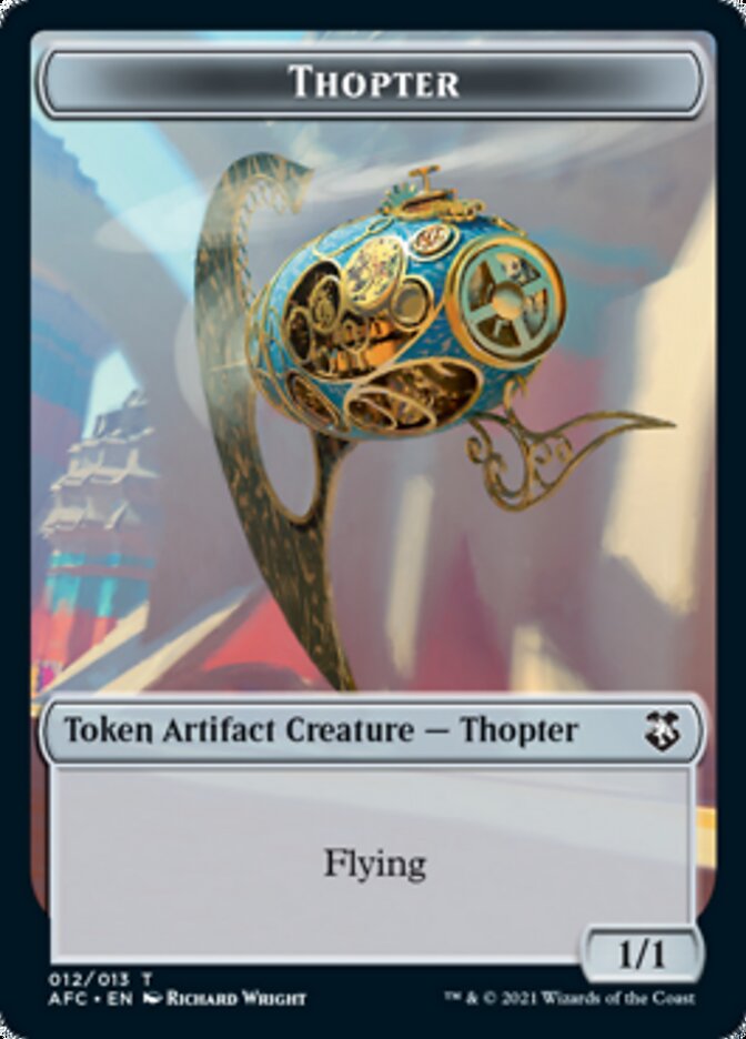 Thopter // Treasure Double-sided Token [Dungeons & Dragons: Adventures in the Forgotten Realms Commander Tokens] | PLUS EV GAMES 