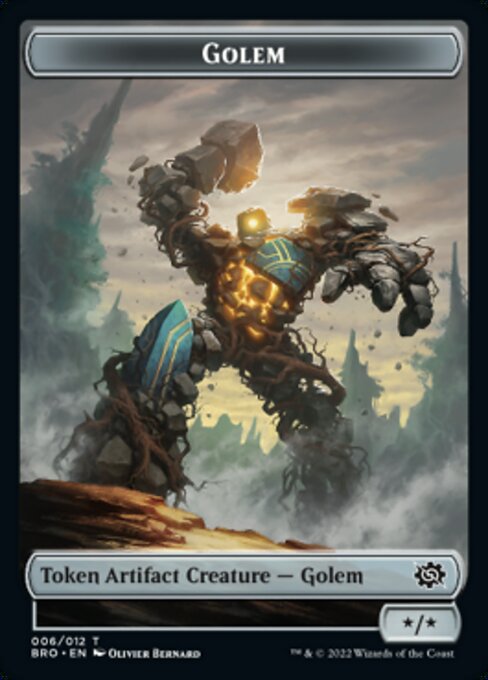 Powerstone // Golem Double-Sided Token [The Brothers' War Tokens] | PLUS EV GAMES 