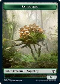 Saproling // Treasure Double-sided Token [Commander 2020 Tokens] | PLUS EV GAMES 