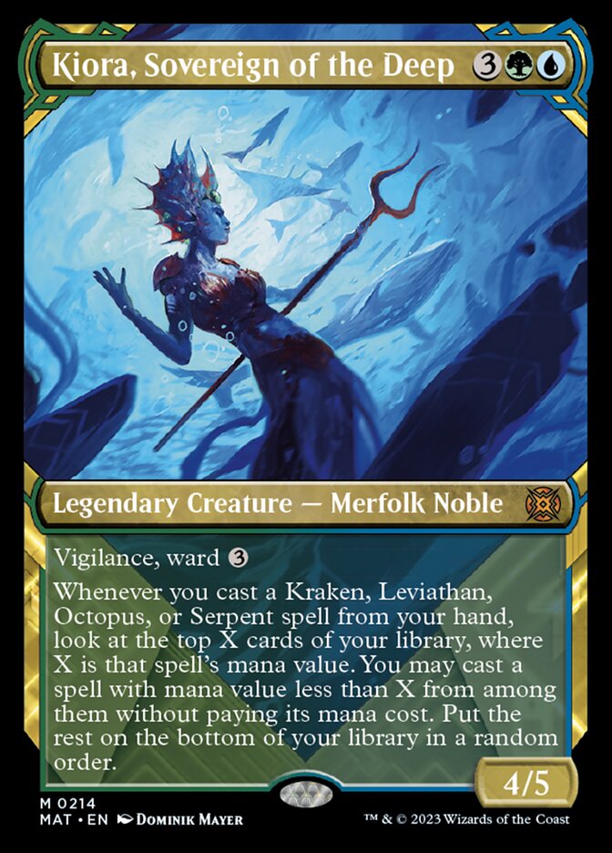 Kiora, Sovereign of the Deep (Showcase Halo Foil) [March of the Machine: The Aftermath] | PLUS EV GAMES 