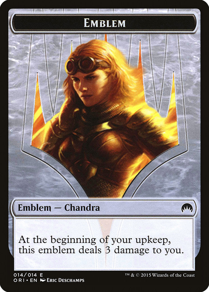 Chandra, Roaring Flame Emblem [Magic Origins Tokens] | PLUS EV GAMES 