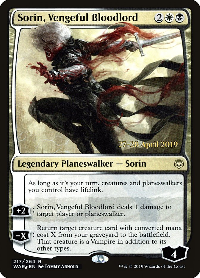Sorin, Vengeful Bloodlord  [War of the Spark Prerelease Promos] | PLUS EV GAMES 