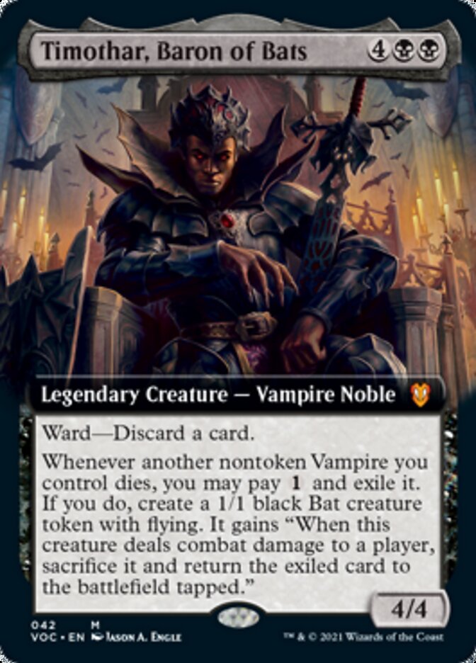 Timothar, Baron of Bats (Extended) [Innistrad: Crimson Vow Commander] | PLUS EV GAMES 