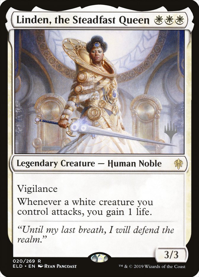 Linden, the Steadfast Queen (Promo Pack) [Throne of Eldraine Promos] | PLUS EV GAMES 