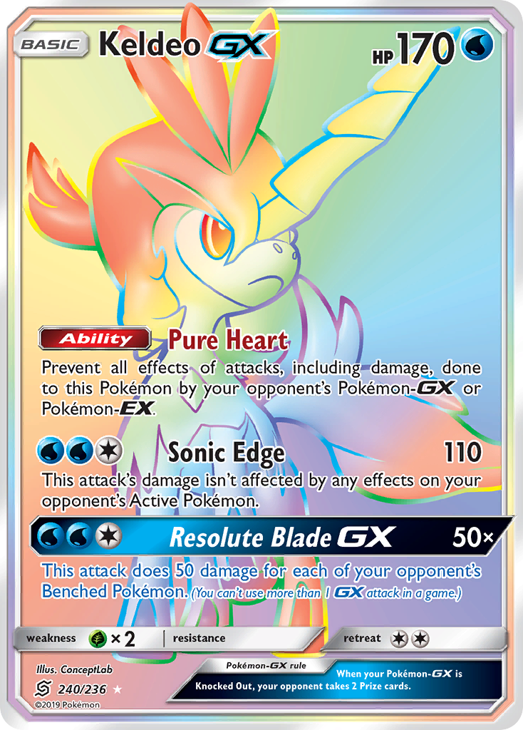 Keldeo GX (240/236) [Sun & Moon: Unified Minds] | PLUS EV GAMES 